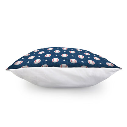 Baseballs Star Pattern Print Pillow Cover