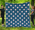 Baseballs Star Pattern Print Quilt