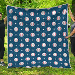 Baseballs Star Pattern Print Quilt