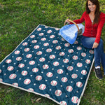 Baseballs Star Pattern Print Quilt