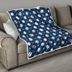 Baseballs Star Pattern Print Quilt