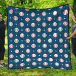 Baseballs Star Pattern Print Quilt