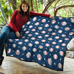 Baseballs Star Pattern Print Quilt