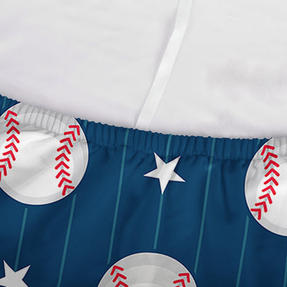 Baseballs Star Pattern Print Sofa Cover