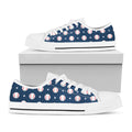 Baseballs Star Pattern Print White Low Top Sneakers