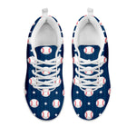 Baseballs Star Pattern Print White Sneakers