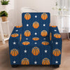 Basketball And Star Pattern Print Armchair Slipcover