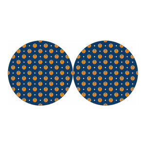 Basketball And Star Pattern Print Car Coasters