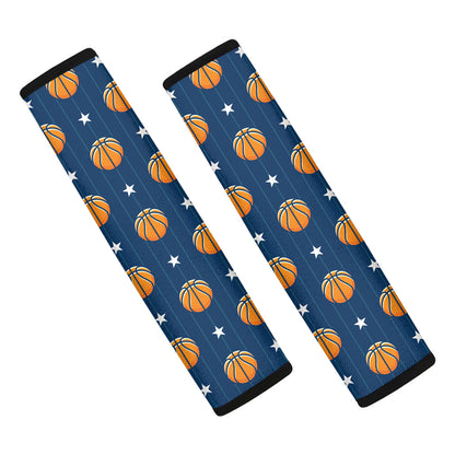 Basketball And Star Pattern Print Car Seat Belt Covers