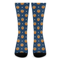 Basketball And Star Pattern Print Crew Socks