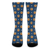 Basketball And Star Pattern Print Crew Socks