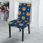 Basketball And Star Pattern Print Dining Chair Slipcover