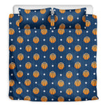 Basketball And Star Pattern Print Duvet Cover Bedding Set