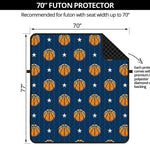 Basketball And Star Pattern Print Futon Protector