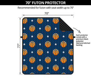 Basketball And Star Pattern Print Futon Protector