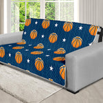 Basketball And Star Pattern Print Futon Protector