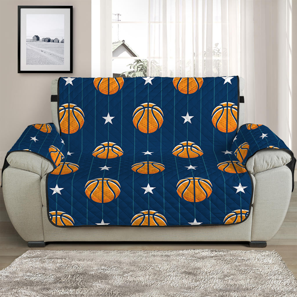 Basketball And Star Pattern Print Half Sofa Protector