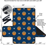 Basketball And Star Pattern Print Half Sofa Protector