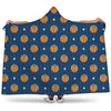 Basketball And Star Pattern Print Hooded Blanket