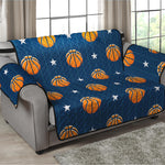 Basketball And Star Pattern Print Loveseat Protector