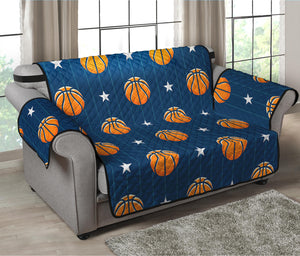 Basketball And Star Pattern Print Loveseat Protector