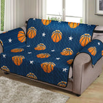 Basketball And Star Pattern Print Loveseat Protector