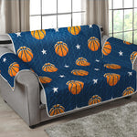 Basketball And Star Pattern Print Loveseat Protector