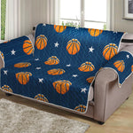 Basketball And Star Pattern Print Loveseat Protector