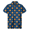 Basketball And Star Pattern Print Men's Short Sleeve Shirt