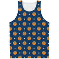 Basketball And Star Pattern Print Men's Tank Top
