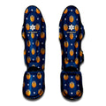 Basketball And Star Pattern Print Muay Thai Shin Guards