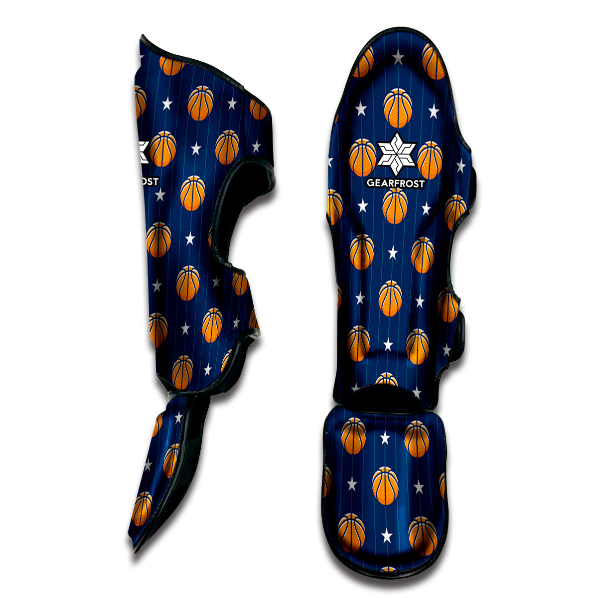 Basketball And Star Pattern Print Muay Thai Shin Guard