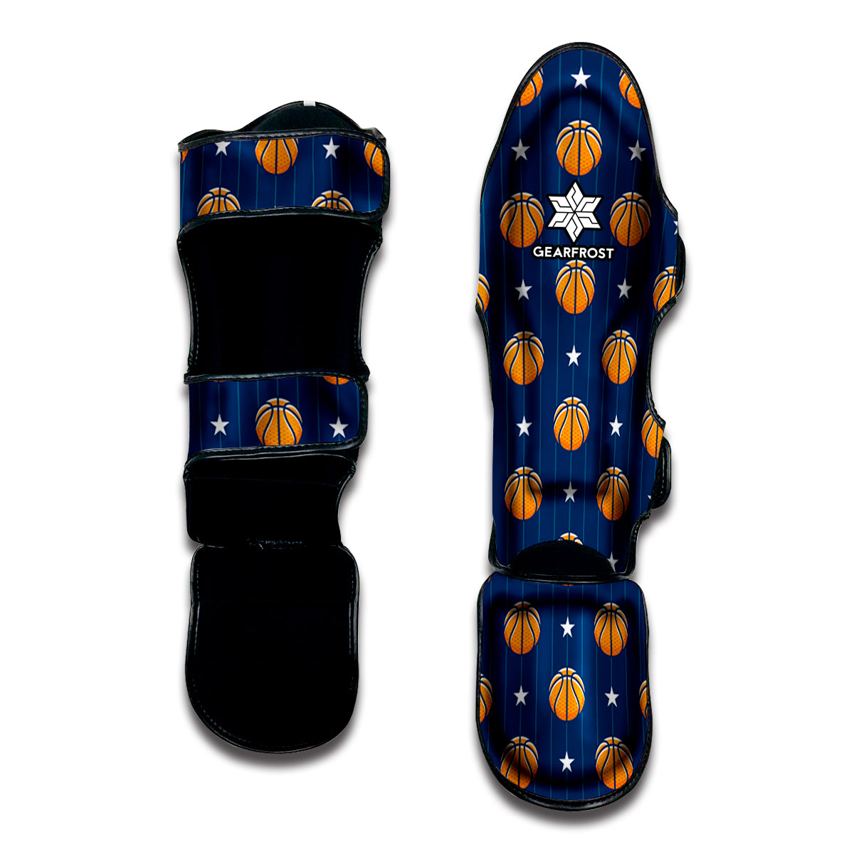 Basketball And Star Pattern Print Muay Thai Shin Guard