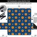 Basketball And Star Pattern Print Oversized Sofa Protector