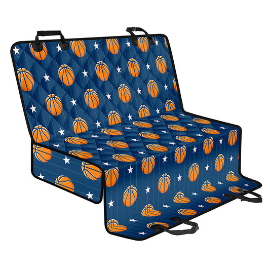 Basketball And Star Pattern Print Pet Car Back Seat Cover