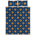 Basketball And Star Pattern Print Quilt Bed Set