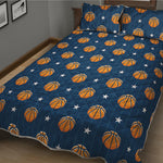 Basketball And Star Pattern Print Quilt Bed Set