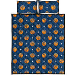 Basketball And Star Pattern Print Quilt Bed Set