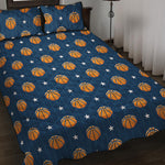 Basketball And Star Pattern Print Quilt Bed Set