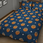 Basketball And Star Pattern Print Quilt Bed Set