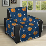 Basketball And Star Pattern Print Recliner Protector