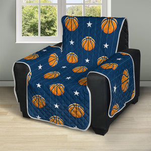 Basketball And Star Pattern Print Recliner Protector