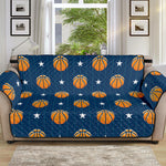 Basketball And Star Pattern Print Sofa Protector