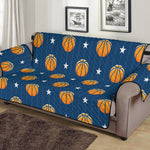 Basketball And Star Pattern Print Sofa Protector