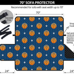 Basketball And Star Pattern Print Sofa Protector