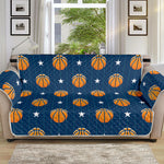 Basketball And Star Pattern Print Sofa Protector