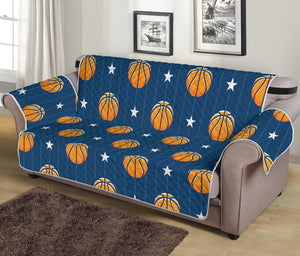 Basketball And Star Pattern Print Sofa Protector