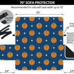 Basketball And Star Pattern Print Sofa Protector