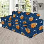 Basketball And Star Pattern Print Sofa Slipcover