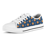 Basketball And Star Pattern Print White Low Top Shoes